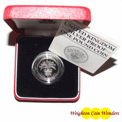1984 Silver Proof PIEDFORT £1 - Click Image to Close